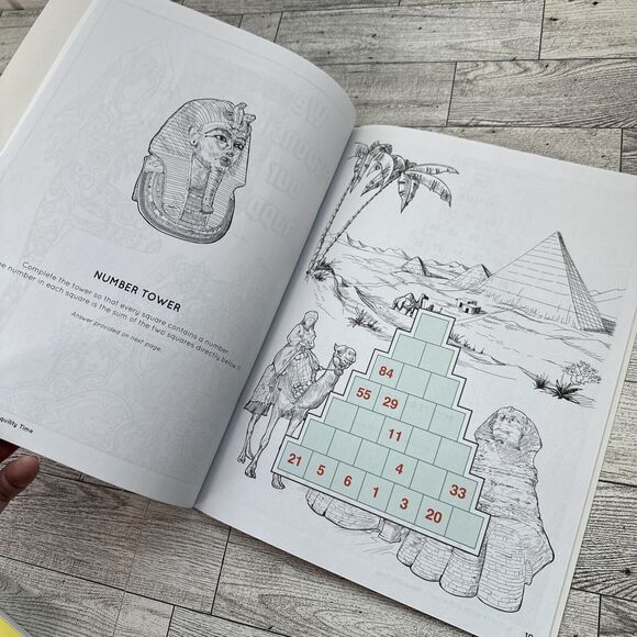 Tranquility Time Adult Activity Book New Dot To Dot Color By Number Puzzles More - Picture 4 of 10